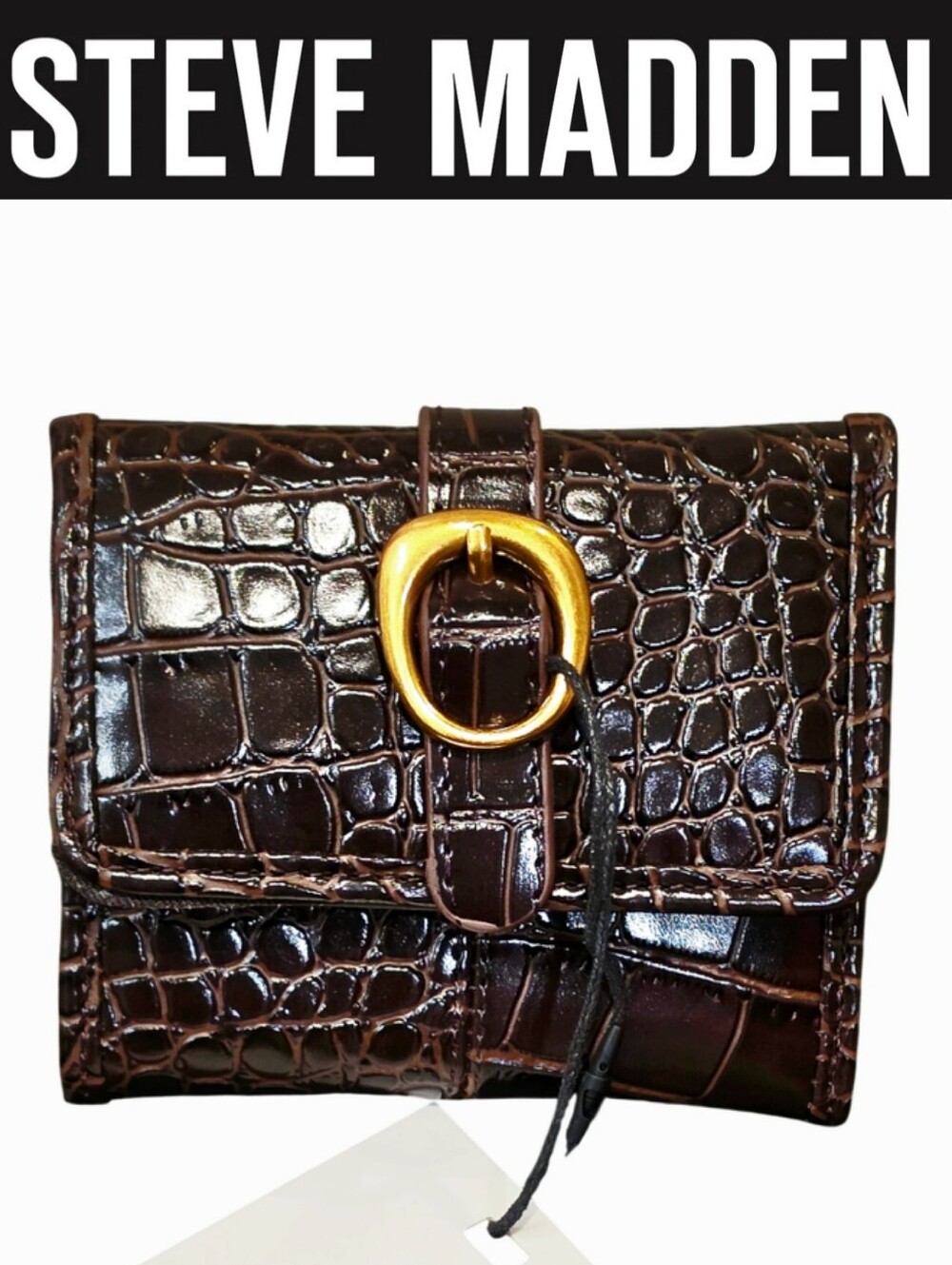 Steve Madden BFields Brown Croc Wallet
